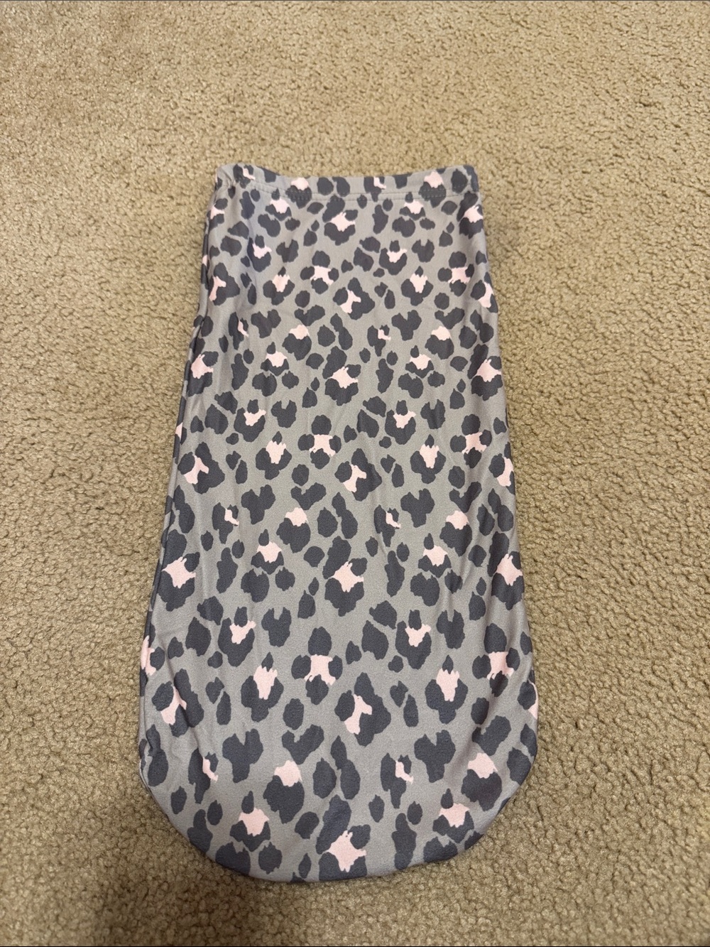 Itzy Ritzy tan/brown and Pink Leopard Print Swaddle Sack